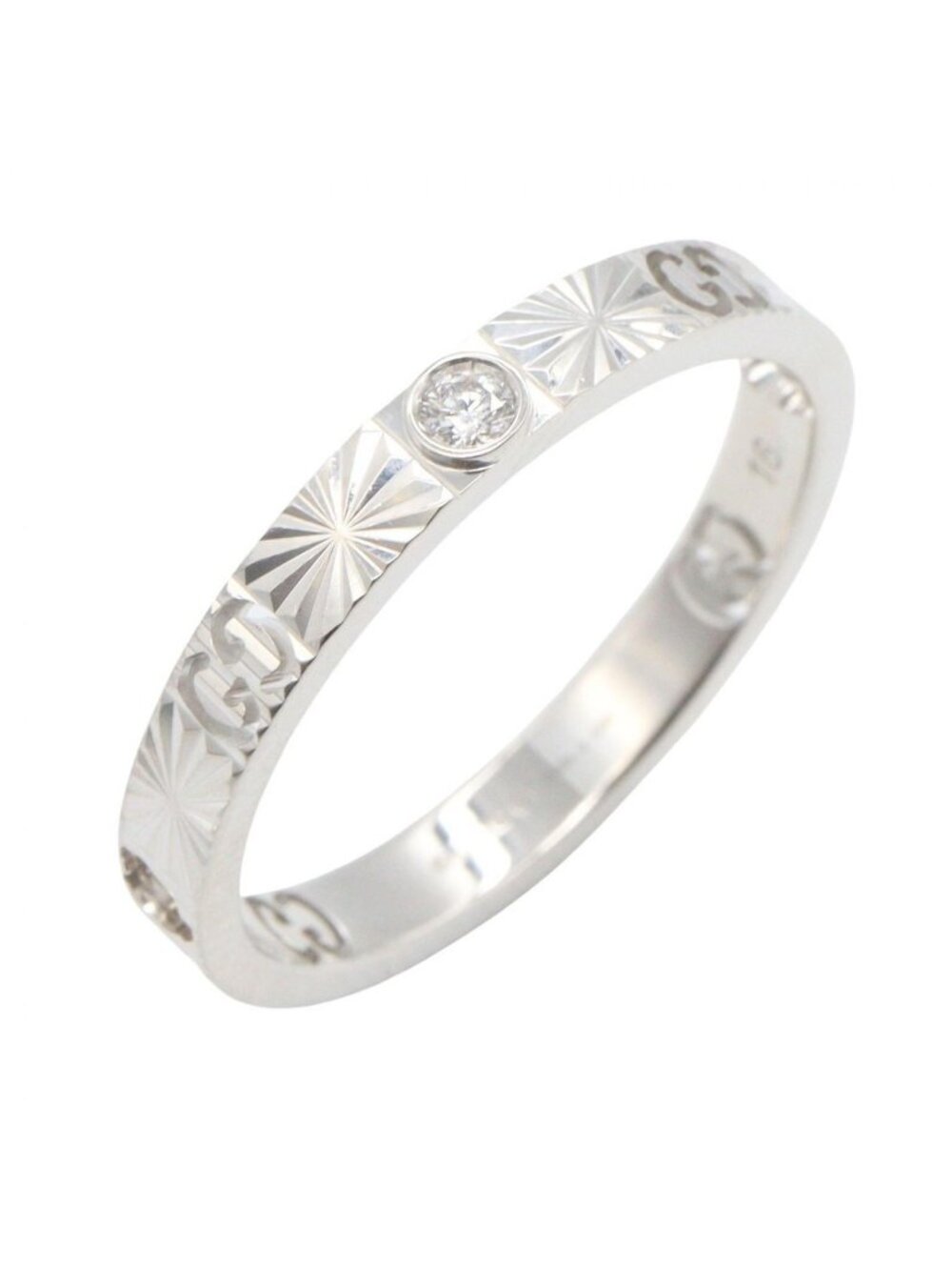 Gucci Ring Icon Heart 18k White Gold Diamond